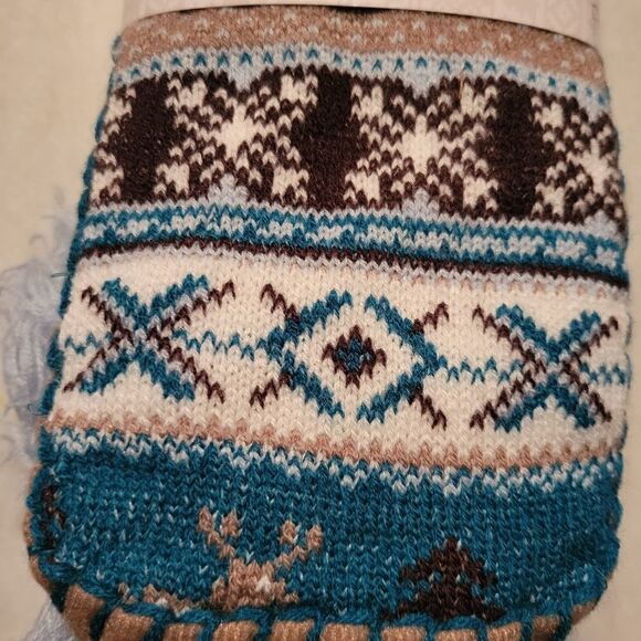 Muk Luks - Luk Ees Ladies Slipper Socks Reindeer design. Sz 5-7 - Picture 7 of 7